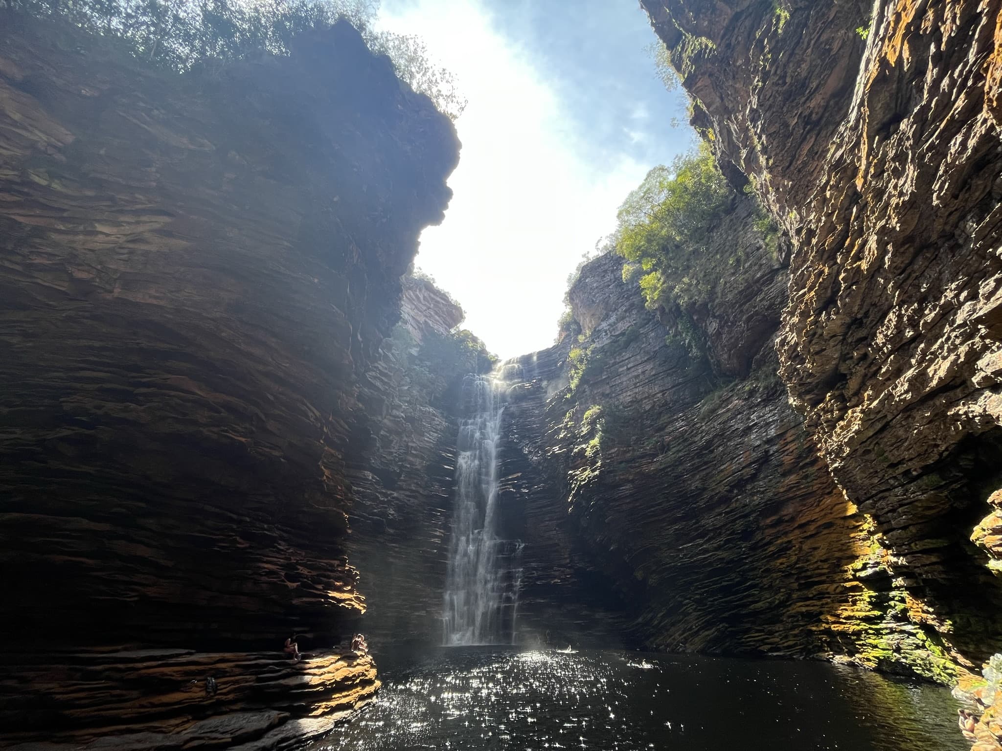 Paisagem de Buracão Waterfall