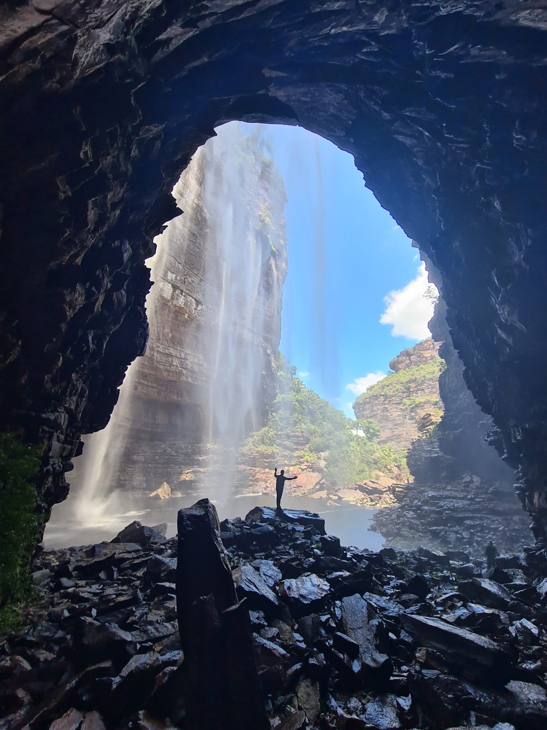 Paisagem de Herculano Waterfall