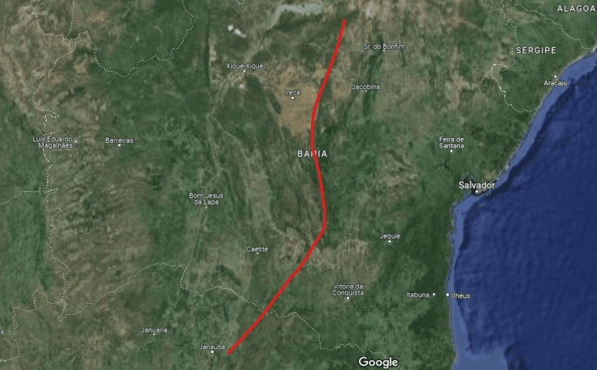 Map of the northern portion of the Espinhaço Supergroup